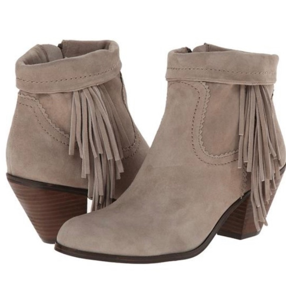 Sam Eldeman Louie fringe boots - Picture 2 of 10